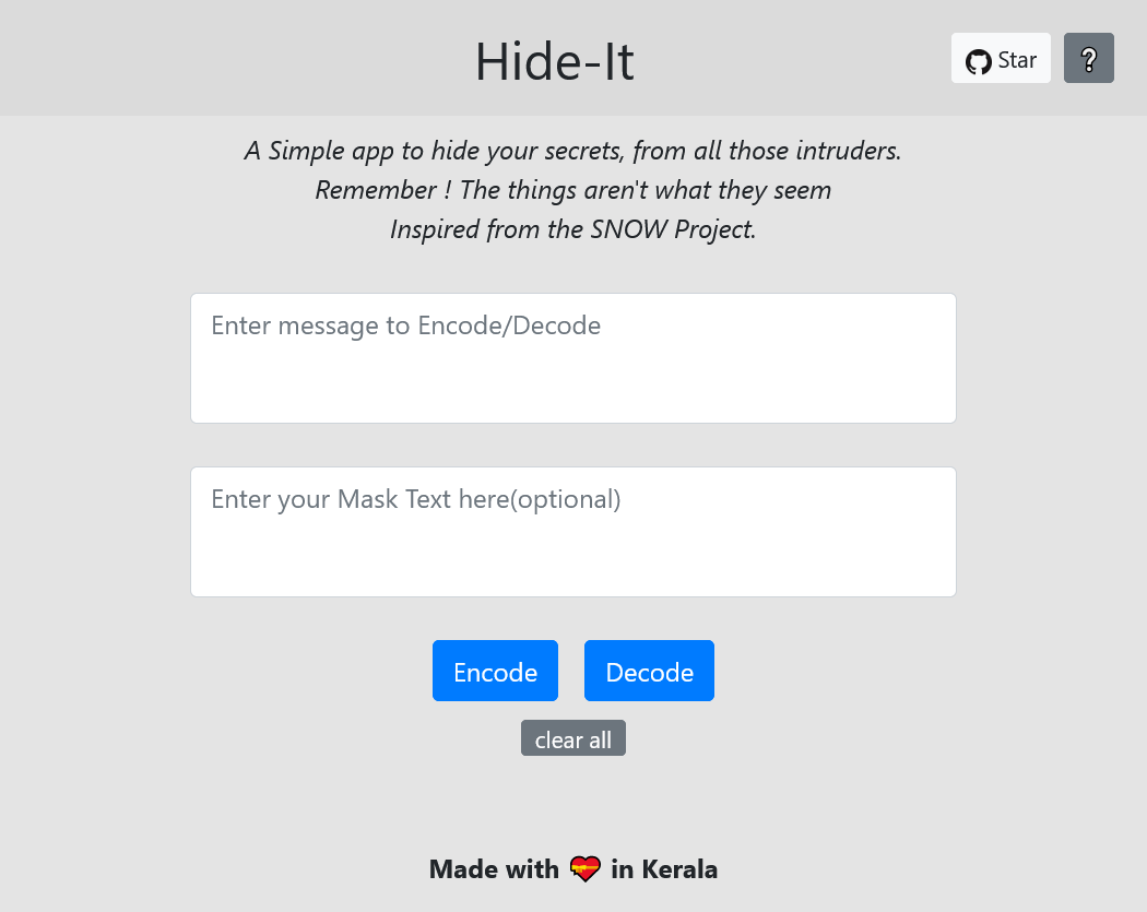 screenshot of hide-it