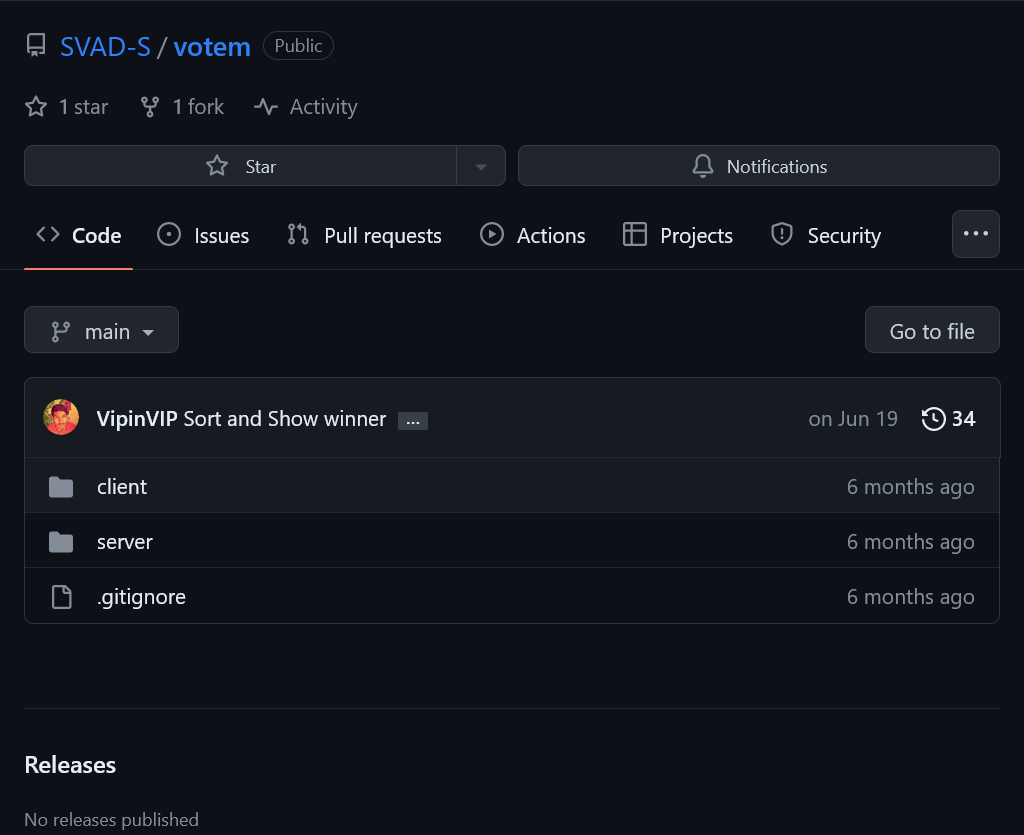 screenshot of votem